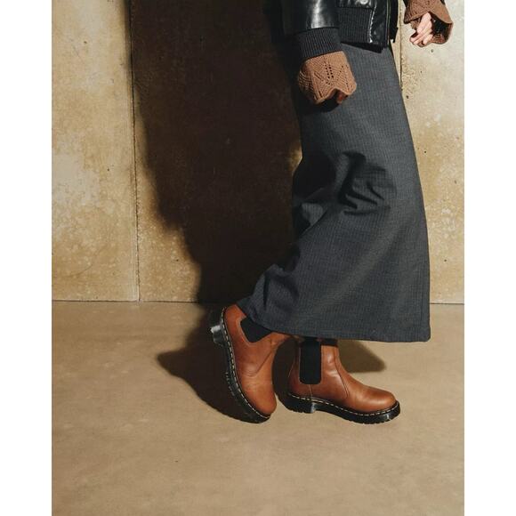 Dr. Marten Women's 2976 Leonore Fur Lined Boot Saddle Tan- NEW- Sz:7 Ret$210 - Picture 2 of 7